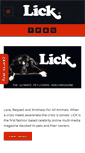 Mobile Screenshot of lickmagazine.com
