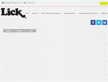 Tablet Screenshot of lickmagazine.net